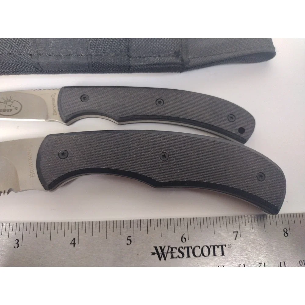 RMEF Browning Model 154 Hunting Knife Set With Sheath Includes 2 Knives NWOB